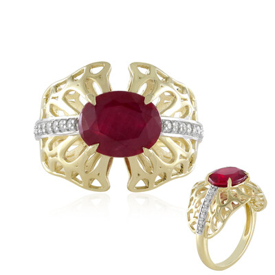 Gouden ring met een Madagaskar Robijn (Ornaments by de Melo)