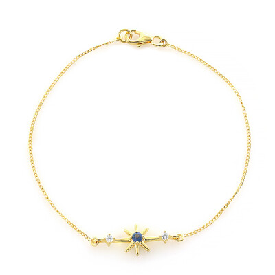 Zilveren armband met een blauwe saffier
