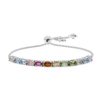 Zilveren armband met Zwitsers-blauwe topaasstenen
