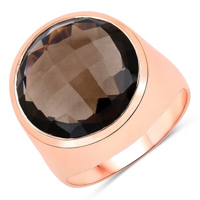 Zilveren ring met een rookkwarts