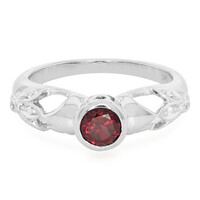 Zilveren ring met een Braziliaanse rhodoliet