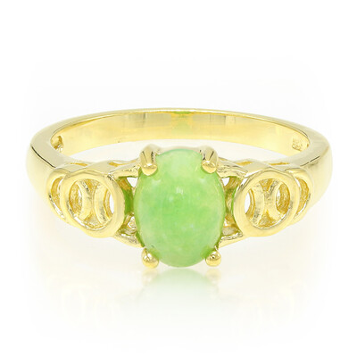 Zilveren ring met een keizerlijk chrysopraas