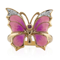 Zilveren ring met een rhodliet