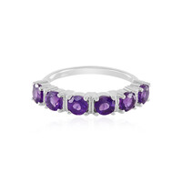 Zilveren ring met amethisten