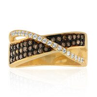 Zilveren ring met I2 Bruine Diamanten