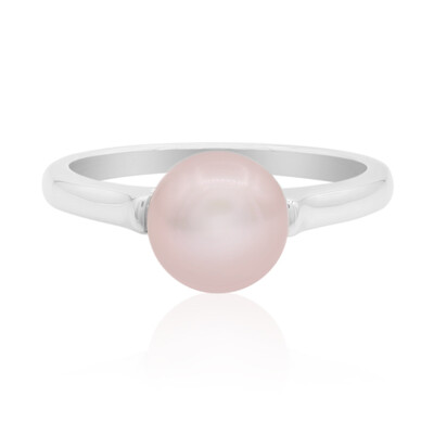 Zilveren ring met een zoetwater kweekparel