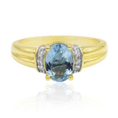 Gouden ring met een Medina Aquamarijn