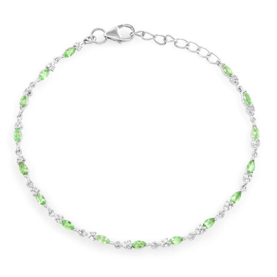 Zilveren armband met tsavorieten