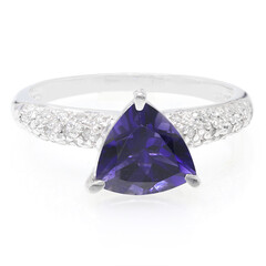 Zilveren ring met een Ceylon ioliet