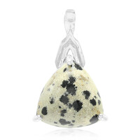 Zilveren hanger met een Dalmatiër Jaspis
