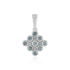 Gouden hanger met I1 Blauwe Diamanten