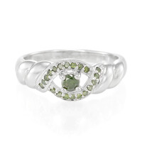 Zilveren ring met een Fancy diamant