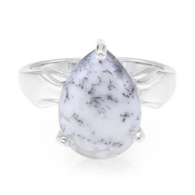 Zilveren ring met een dendrieten agaat