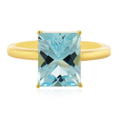 Zilveren ring met een hemel-blauwe topaas