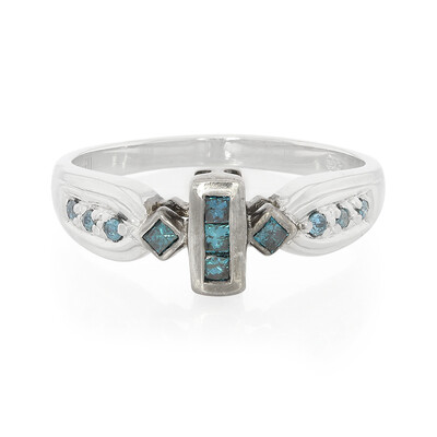 Zilveren ring met Fancy diamanten