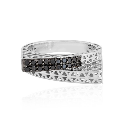 Gouden ring met zwarte diamanten (Ornaments by de Melo)