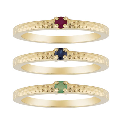Zilveren ring met een robijn