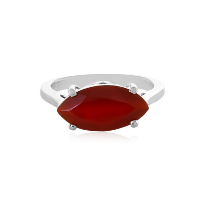 Zilveren ring met een Rode onyx
