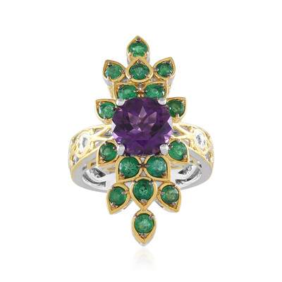 Zilveren ring met een amethist (Gems en Vogue)