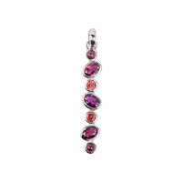 Zilveren hanger met rhodolieten