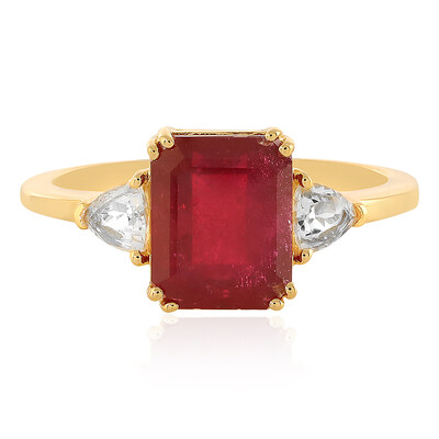 Zilveren ring met een Madagaskar Robijn