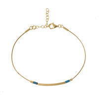 Zilveren armband met Royal Blue Hematieten