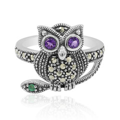Zilveren ring met amethisten