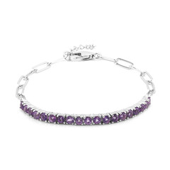 Zilveren armband met amethisten