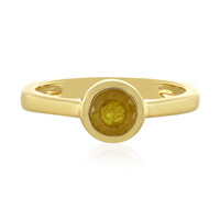 Zilveren ring met een Gele Madagaskar Saffier