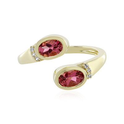 Gouden ring met roze toermalijnen (KM by Juwelo)