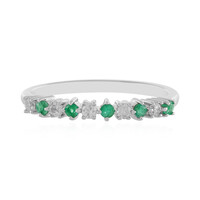 Zilveren ring met Columbiaanse smaragden