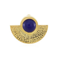 Zilveren hanger met een Blauwe chalcedoon
