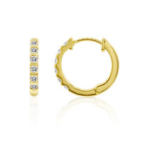 Gouden oorbellen met IF Diamanten (D)