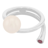 Zilveren ring met een Akoya parel