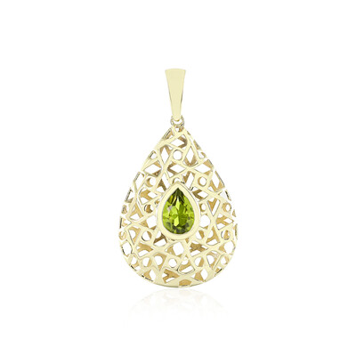 Gouden hanger met een peridoot (Ornaments by de Melo)