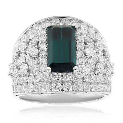 Gouden ring met een indigoliet (CIRARI)
