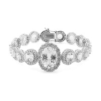 Zilveren armband met een witte topaas