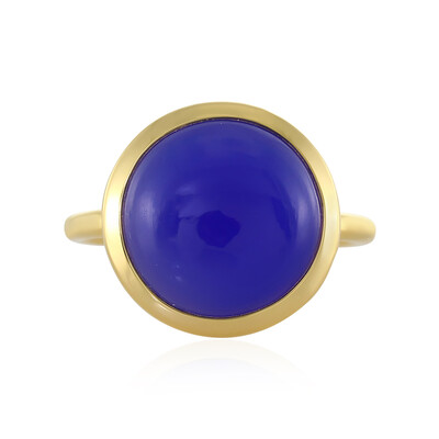 Zilveren ring met een Blauwe chalcedoon