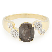 Gouden ring met een Onverhitte saffier (AMAYANI)