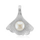 Zilveren hanger met een Witte zoetwater kweekparel (Michelle Albala)