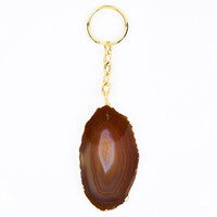 Edelstalen accessoire met een agaat