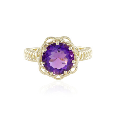 Gouden ring met een Uruguay amethist (Ornaments by de Melo)