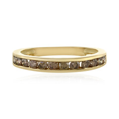 Gouden ring met I1 Bruine Diamanten