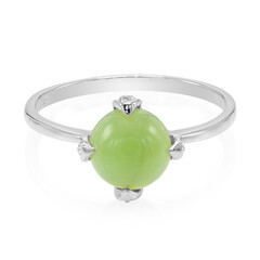 Zilveren ring met een keizerlijk chrysopraas