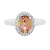 Zilveren ring met een Perzik Mystieke Topaas