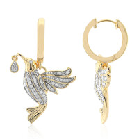 Gouden oorbellen met Diamanten SI1 (G)