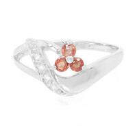 Zilveren ring met avondrode robijn