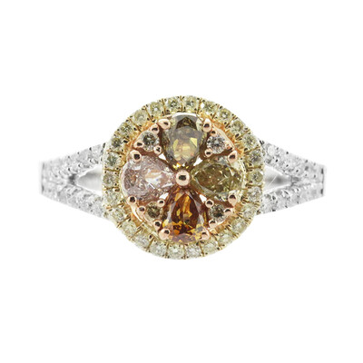 Gouden ring met SI2 Fancy Diamanten (CIRARI)