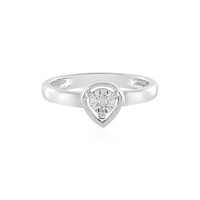 Zilveren ring met een I3 (J) Diamant