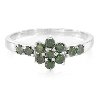 Zilveren ring met Fancy diamanten